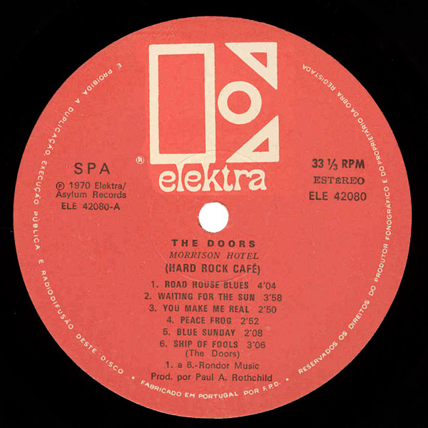 The Doors - Morrison Hotel | Elektra (ELE 42080) - 4