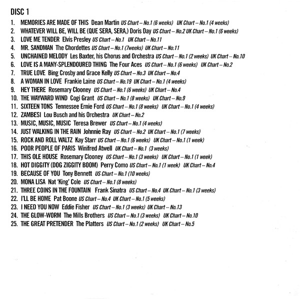 Various - Top 10 Hits Of The '50s | Not Now Music (NOT2CD206) - 3 Various - Top 10 Hits Of The '50s | Not Now Music (NOT2CD206) - 3