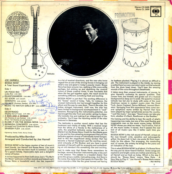 Joe Harnell - Bossa Now! | Columbia (CL 2699) - 2 Joe Harnell - Bossa Now! | Columbia (CL 2699) - 2