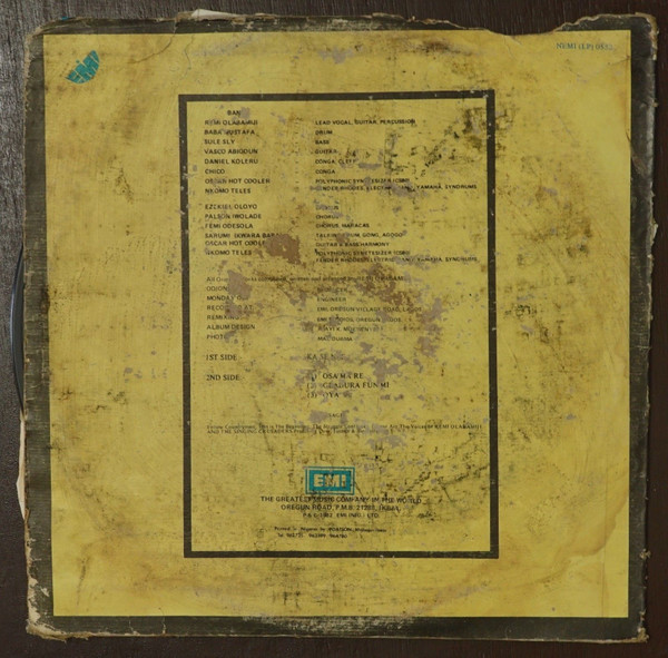 Remi Olabamiji And His Singing Crusaders - Ka Sẹ Nlẹ | EMI (NEMI (LP) 0552) - 2