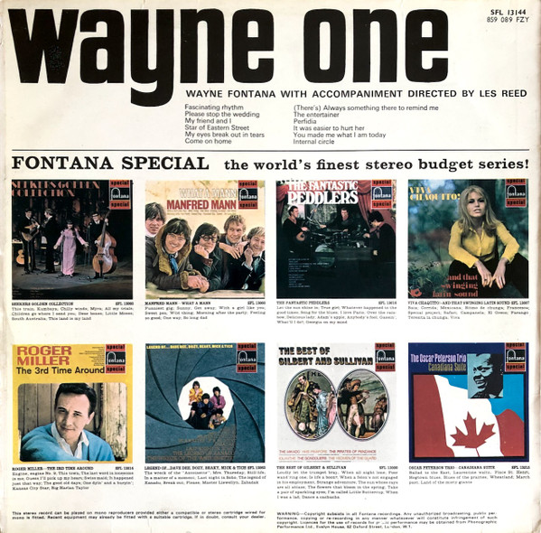Wayne Fontana - Wayne One | Fontana (SFL 13144) - 2