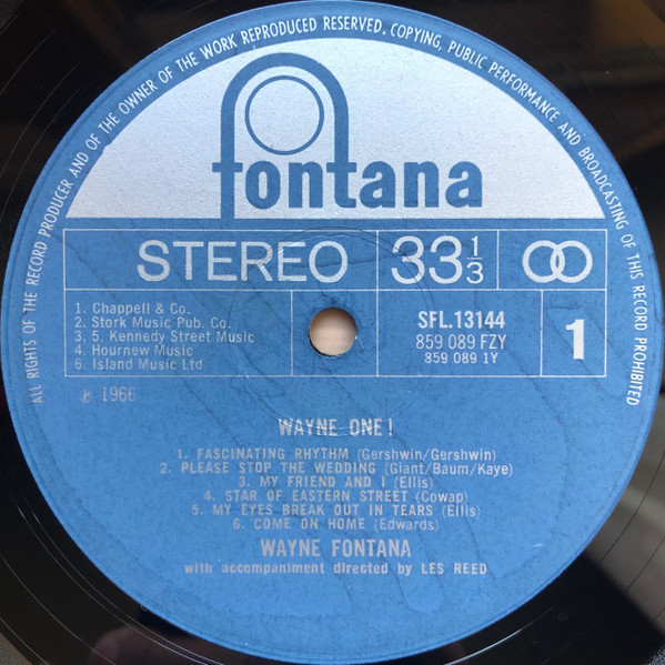 Wayne Fontana - Wayne One | Fontana (SFL 13144) - 3