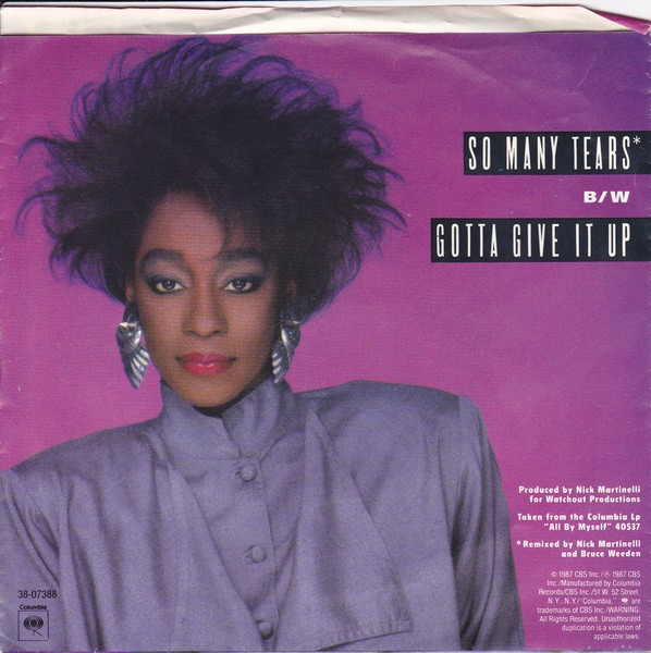 Regina Belle - So Many Tears | Columbia (38-07388) - 2