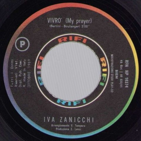 Iva Zanicchi - Vivrò / Estasi D'Amore | Rifi (RFN-NP 16374) - 3