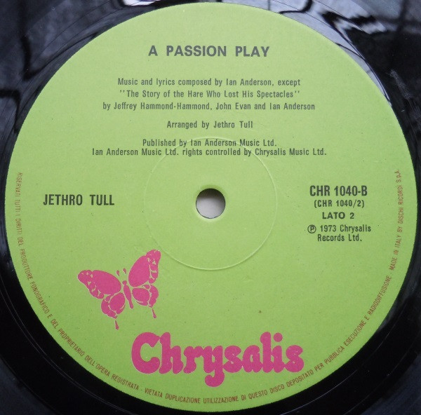 Jethro Tull - A Passion Play | Chrysalis (CHR 1040) - 4 Jethro Tull - A Passion Play | Chrysalis (CHR 1040) - 4