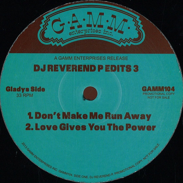 DJ Reverend P - Edits 3 | G.A.M.M. (GAMM104)