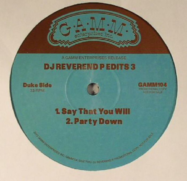 DJ Reverend P - Edits 3 | G.A.M.M. (GAMM104) - 4