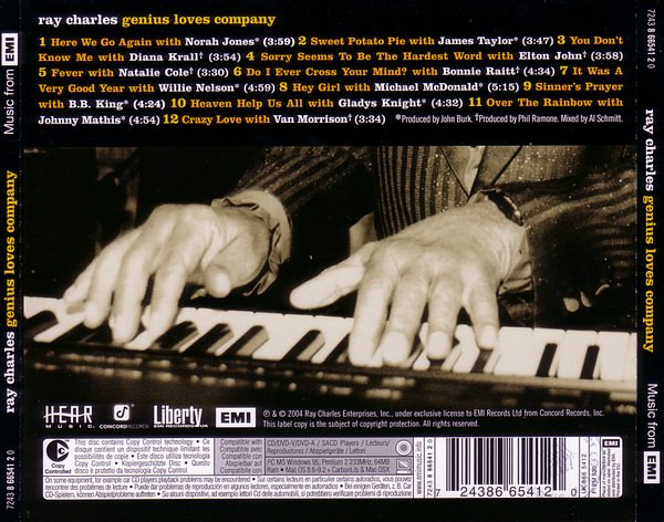 Ray Charles - Genius Loves Company | Liberty EMI Records UK (7243 8 66541 2 0) - 2 Ray Charles - Genius Loves Company | Liberty EMI Records UK (7243 8 66541 2 0) - 2