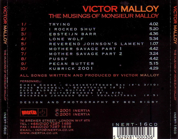 Victor Malloy - The Musings Of Monsieur Malloy | Inertia Records (INERT-16CD) - 2