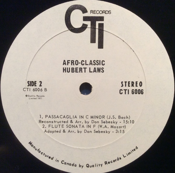 Hubert Laws - Afro-Classic [Vinyl] | CTI Records (CTI 6006) - 4