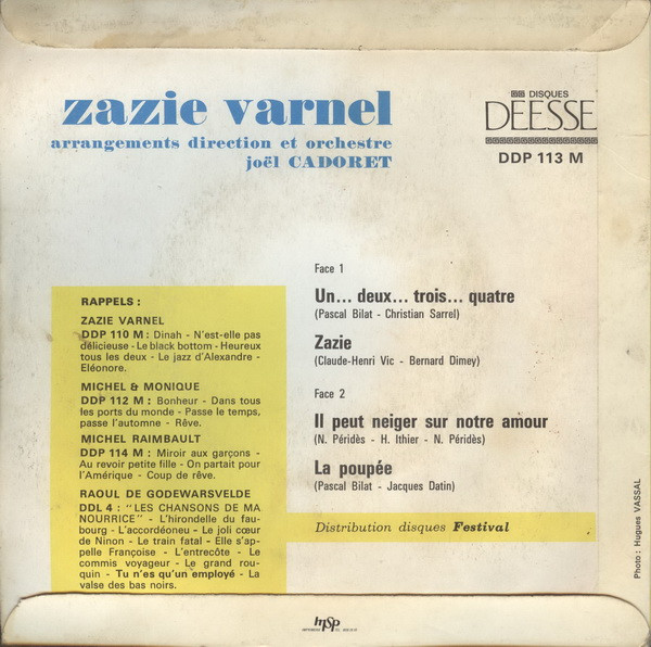 Zazie Varnel - Il Peut Neiger Sur Notre Amour | Disques Déesse (DDP 113 M) - 2