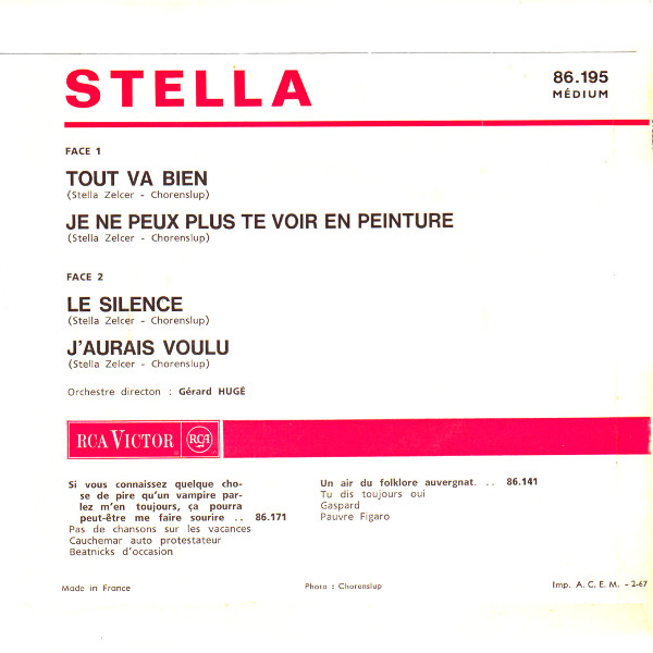 Stella - Tout Va Bien | RCA Victor (86.195 M) - 2
