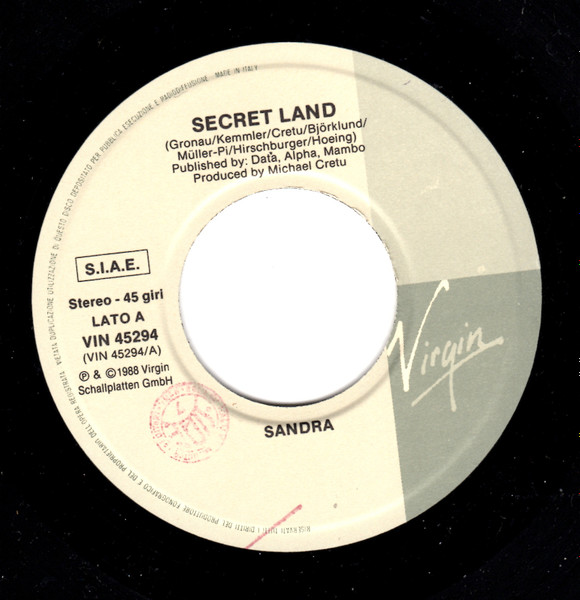 Sandra - Secret Land | Virgin (VIN 45294) - 3