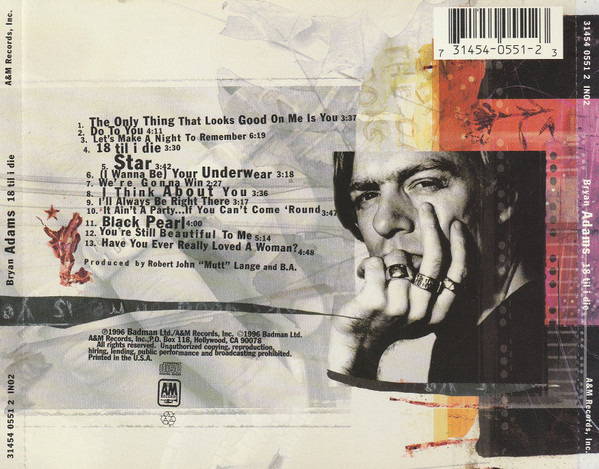 Bryan Adams - 18 Til I Die | A&M Records (31454 0551 2 INO 2) - 2