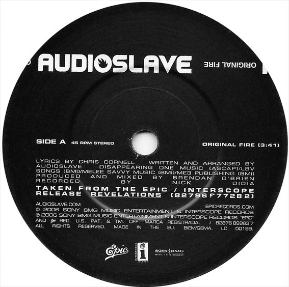 Audioslave - Original Fire | Epic (82876 89963 7) - 3 Audioslave - Original Fire | Epic (82876 89963 7) - 3