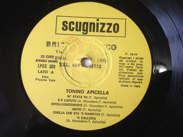 Tonino Apicella - Tonino Apicella | Scugnizzo (LPSC 303) - 4