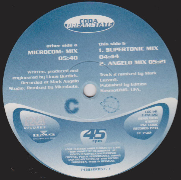 Coda - Dreamstate | Logic Records (LOC 141) - 4