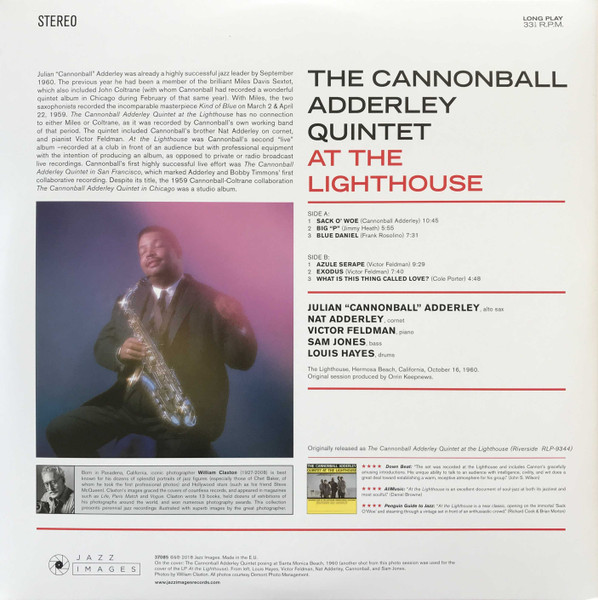 The Cannonball Adderley Quintet - At The Lighthouse | Jazz Images (37085) - 4