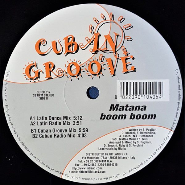 Cuban Groove - Matana Boom Boom | Quick (QUICK 017) - main