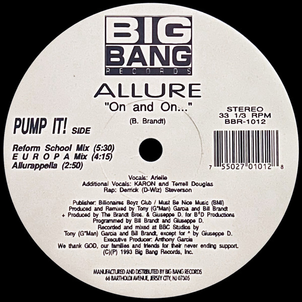 Allure - On And On... | Big Bang Records (BBR-1012) - 2