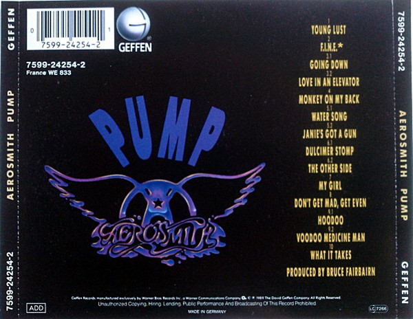 Aerosmith - Pump | Geffen Records (7599-24254-2) - 2