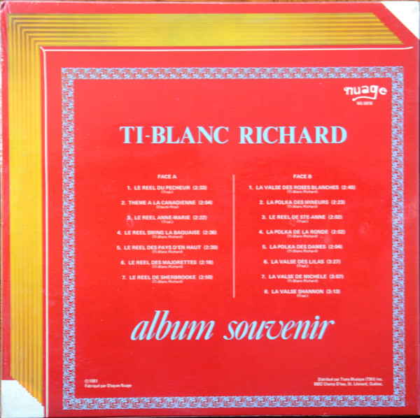 Ti-Blanc Richard - Album Souvenir | Nuage (NG-5010) - 2 Ti-Blanc Richard - Album Souvenir | Nuage (NG-5010) - 2
