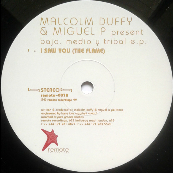 Malcolm Duffy & Miguel Pellitero - Bajo. Medio Y Tribal E.P. | Remote Recordings (Remote 007) - 3 Malcolm Duffy & Miguel Pellitero - Bajo. Medio Y Tribal E.P. | Remote Recordings (Remote 007) - 3