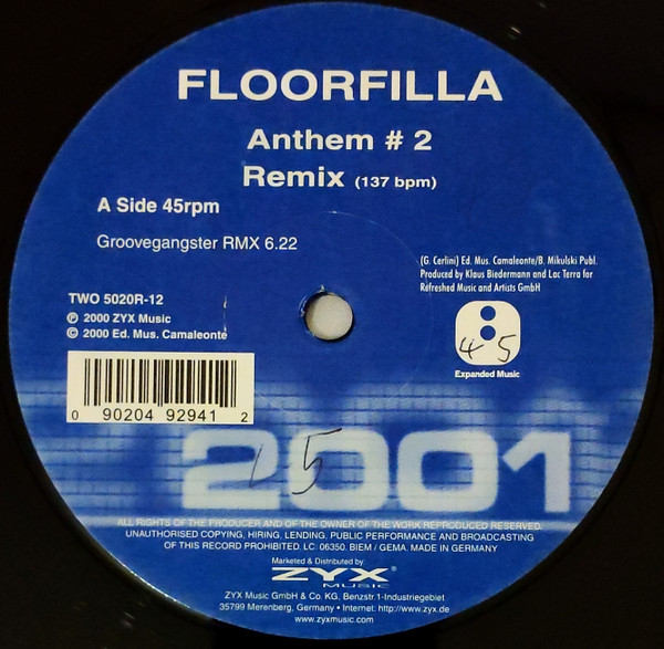 Floorfilla - Anthem # 2 (Remix) | 2001 (TWO 5020R-12) - 2