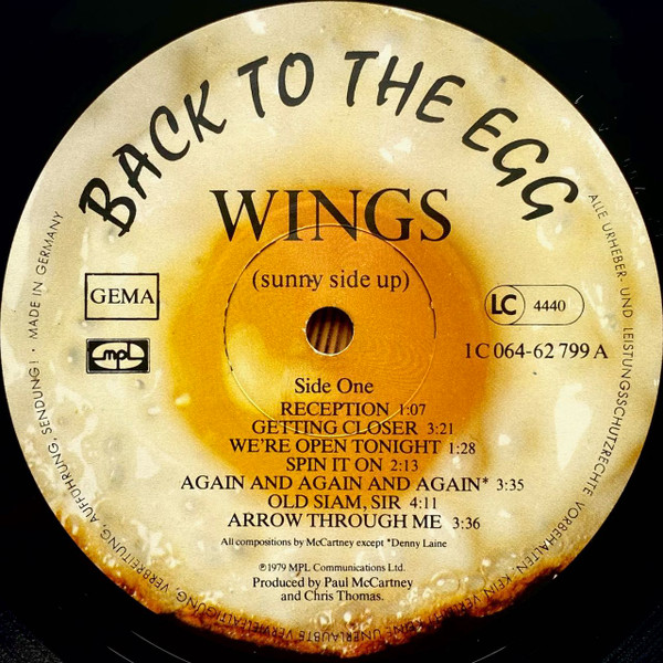 Wings - Back To The Egg | MPL (1C 064-62 799) - 3