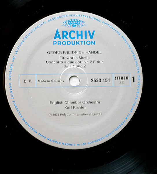 Georg Friedrich Händel - English Chamber Orchestra • Karl Richter - Fireworks Music • Concerti A Due Cori | Archiv Produktion (2533 151) - 4