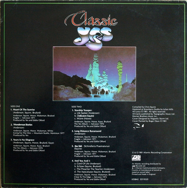 Yes - Classic Yes | Atlantic (K 50842) - 2 Yes - Classic Yes | Atlantic (K 50842) - 2