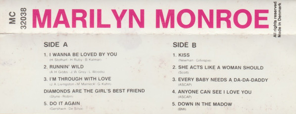 Marilyn Monroe - I Wanna Be Loved By You | All Round Trading (MC 32038) - 2 Marilyn Monroe - I Wanna Be Loved By You | All Round Trading (MC 32038) - 2