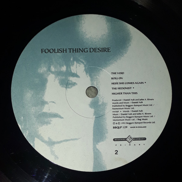 Daniel Ash - Foolish Thing Desire | Beggars Banquet (BBQLP 129) - 4 Daniel Ash - Foolish Thing Desire | Beggars Banquet (BBQLP 129) - 4