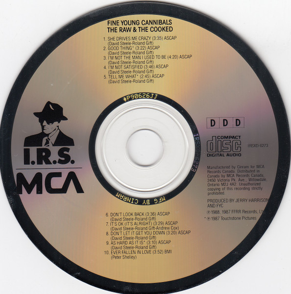 Fine Young Cannibals - The Raw & The Cooked | I.R.S. Records (IRSXD-6273) - 3 Fine Young Cannibals - The Raw & The Cooked | I.R.S. Records (IRSXD-6273) - 3