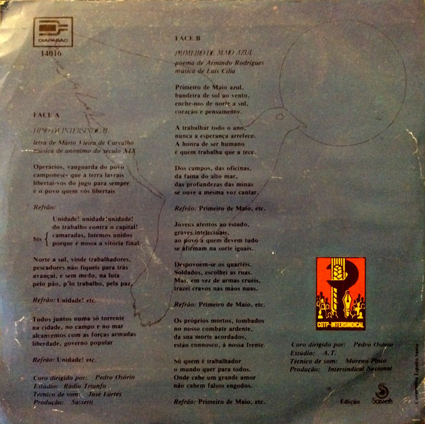Various - Hino Da Intersindical / 1º De Maio Azul | Diapasão (DIAP 14018) - 2