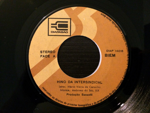 Various - Hino Da Intersindical / 1º De Maio Azul | Diapasão (DIAP 14018) - 3