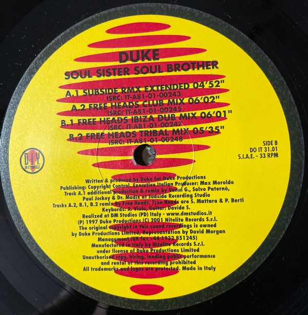 Duke - Soul Sister Soul Brother | Do It Yourself Entertainment (DO IT 31.01)