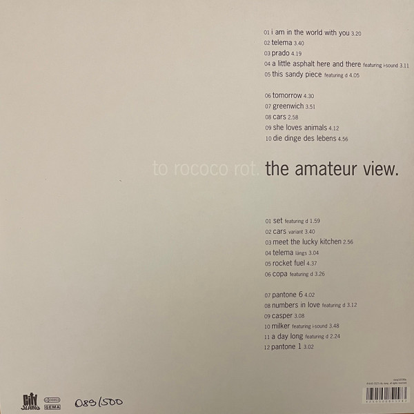 To Rococo Rot - The Amateur View | City Slang (slang50596lp) - 4 To Rococo Rot - The Amateur View | City Slang (slang50596lp) - 4