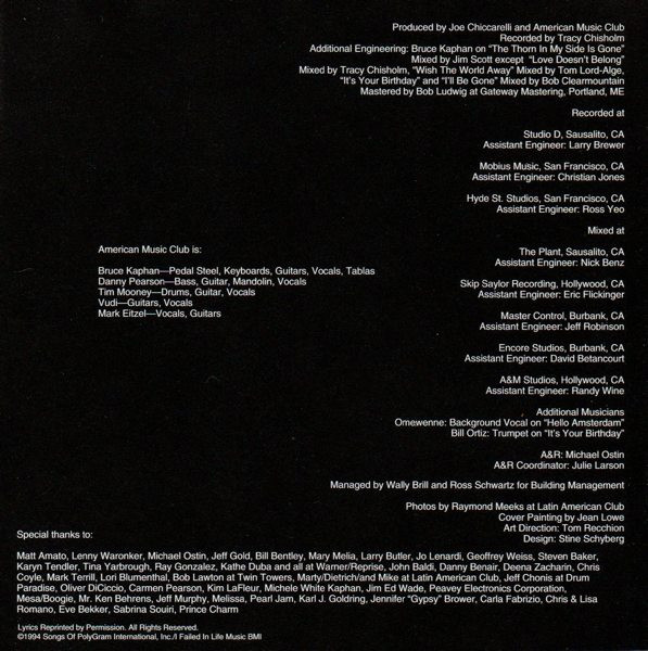American Music Club - San Francisco CD | Reprise Records (9 45721-2) - 2