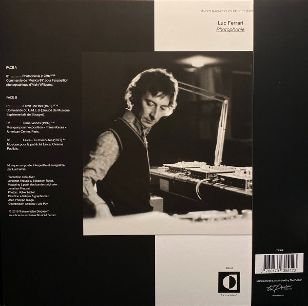 Luc Ferrari - Photophonie (Bandes Magnétiques Inédites (1973-1992)) | Transversales Disques (TRS14) - 3