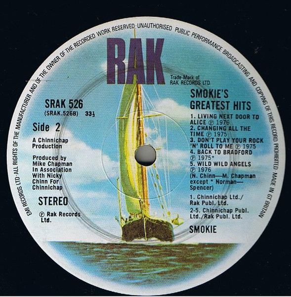 Smokie - Greatest Hits | RAK (SRAK 526) - 3 Smokie - Greatest Hits | RAK (SRAK 526) - 3
