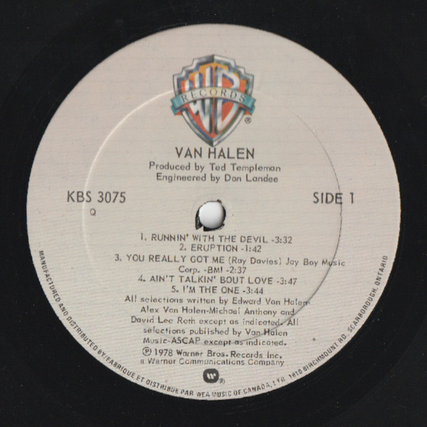 Van Halen - Van Halen | Warner Bros. Records (KBS 3075) - 3 Van Halen - Van Halen | Warner Bros. Records (KBS 3075) - 3