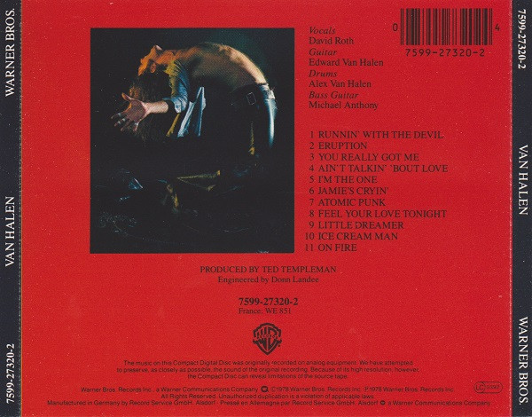 Van Halen - Van Halen | Warner Bros. Records (7599-27320-2) - 2