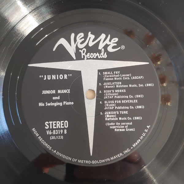 Junior Mance - Junior | Verve Records (MG V-8319) - 2