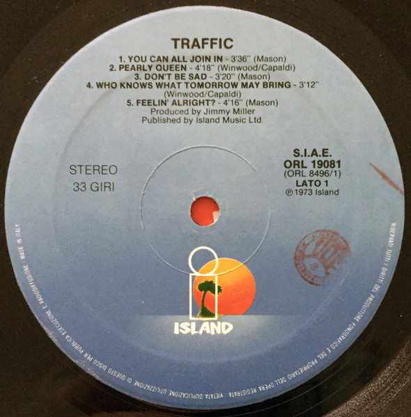 Traffic - Traffic | Island Records (ORL 19081) - 3
