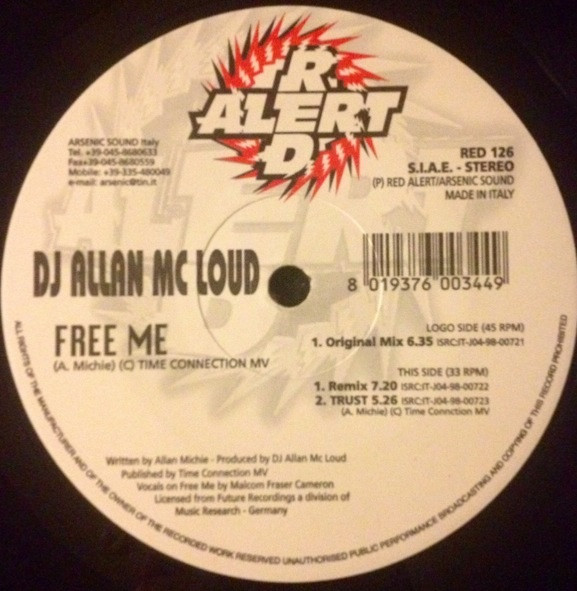 DJ Allan McLoud - Free Me | Red Alert (RED 126) - main