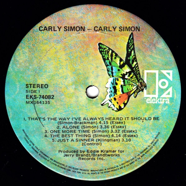 Carly Simon - Carly Simon | Elektra (EKS-74082) - 3