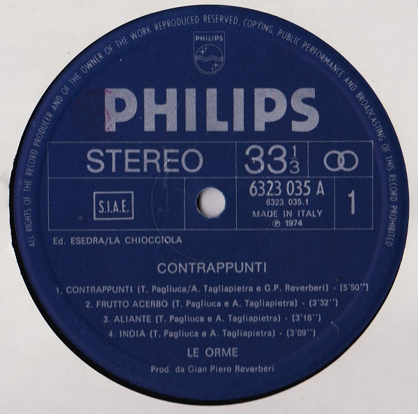 Le Orme - Contrappunti | Philips (6323 035 A) - 3 Le Orme - Contrappunti | Philips (6323 035 A) - 3