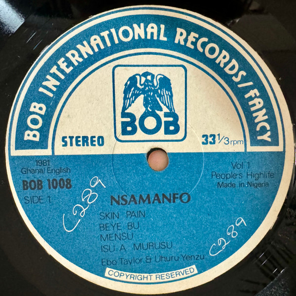 Ebo Taylor & Uhuru Yenzu - Nsamanfo - People's Highlife Vol.1 | BOB International Records/Fancy (BOB 1008) - 3 Ebo Taylor & Uhuru Yenzu - Nsamanfo - People's Highlife Vol.1 | BOB International Records/Fancy (BOB 1008) - 3