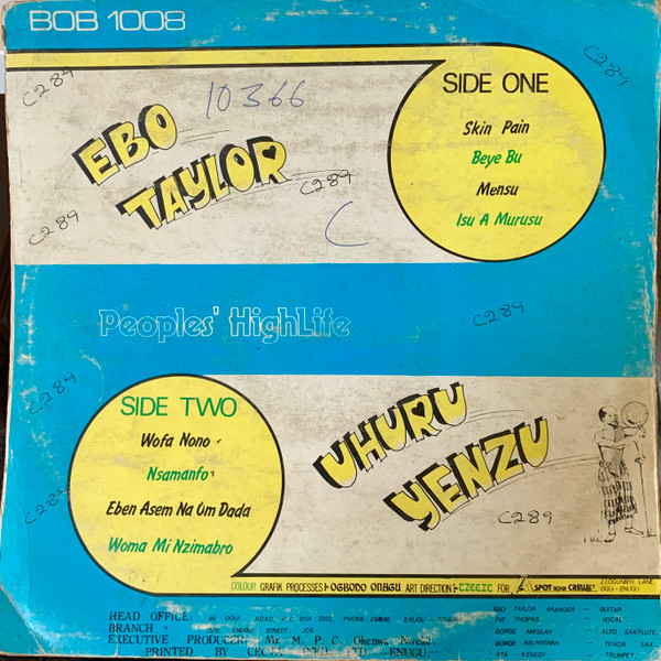 Ebo Taylor & Uhuru Yenzu - Nsamanfo - People's Highlife Vol.1 | BOB International Records/Fancy (BOB 1008) - 2 Ebo Taylor & Uhuru Yenzu - Nsamanfo - People's Highlife Vol.1 | BOB International Records/Fancy (BOB 1008) - 2